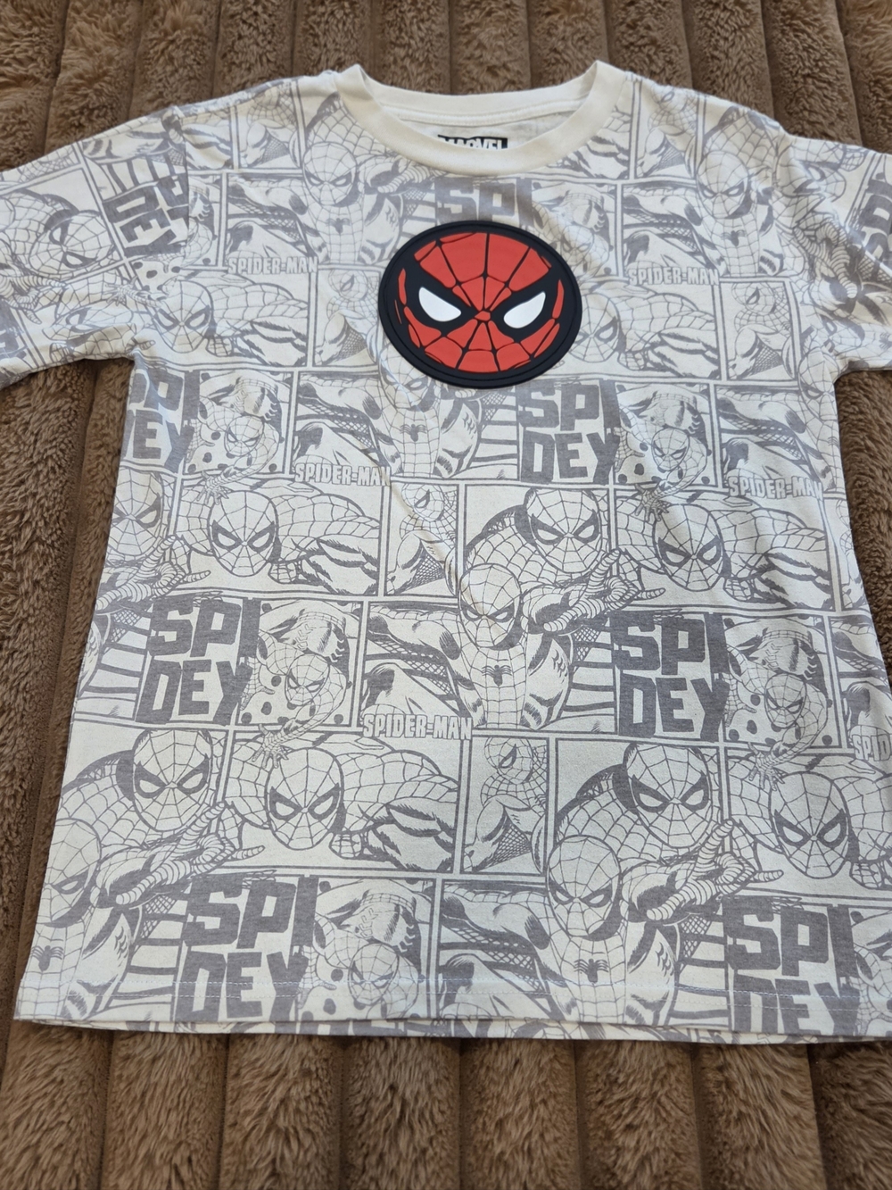 Marvel Spider-Man Boys M(12)  All over Graphic T-Shirt Comiccore Kidcore Action